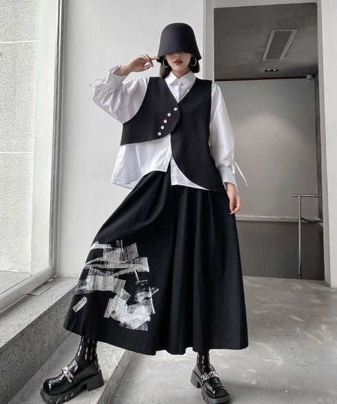 Angle Button Vest
